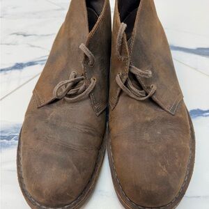 Clarks Rustic Brown Leather Chukka Boots